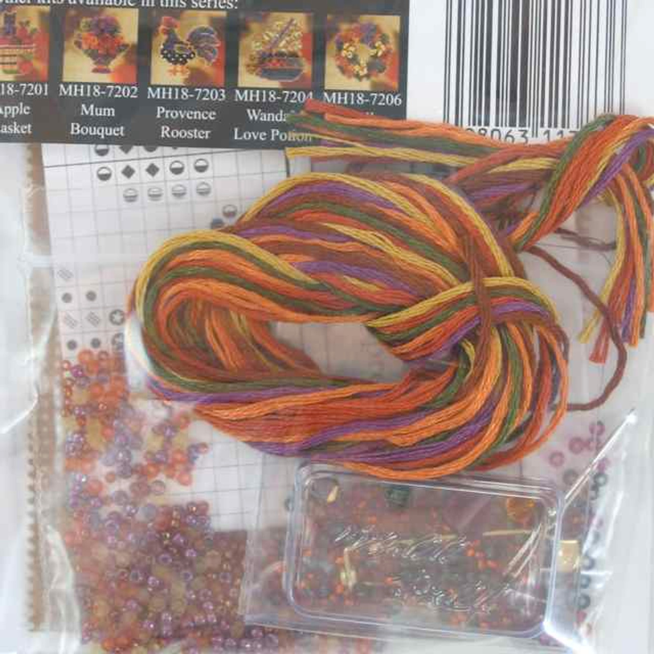 Jeweled Pumpkin Halloween Bead Kit Mill Hill 2007 Autumn Harvest