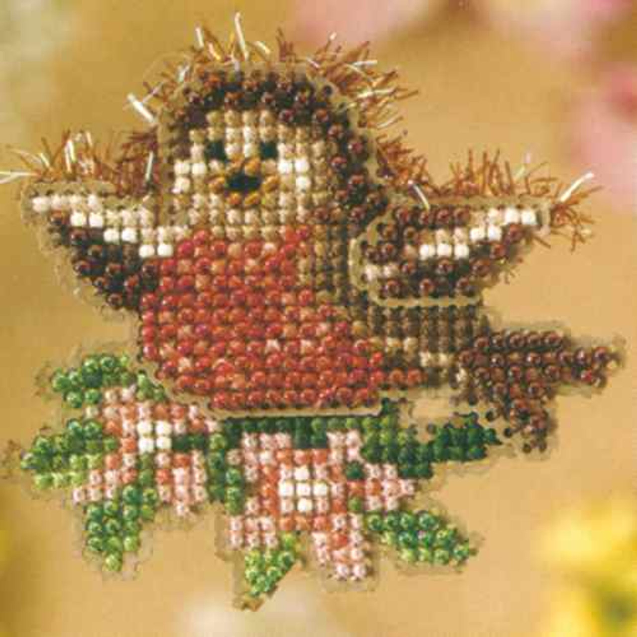 Rockin Robin Bead Cross Stitch Kit Mill Hill 2008 Spring Bouquet