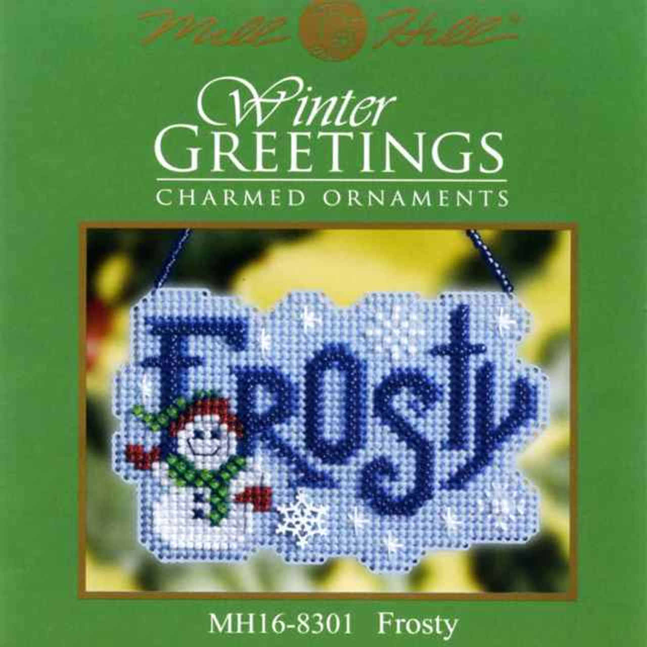Frosty Bead Cross Stitch Ornament Kit Mill Hill 2008 Winter Greetings