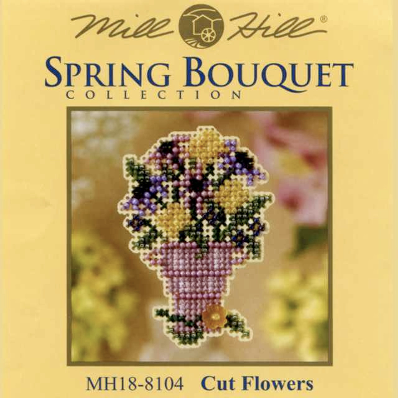 Cut Flowers Beaded Cross Stitch Kit Mill Hill 2008 Spring Bouquet