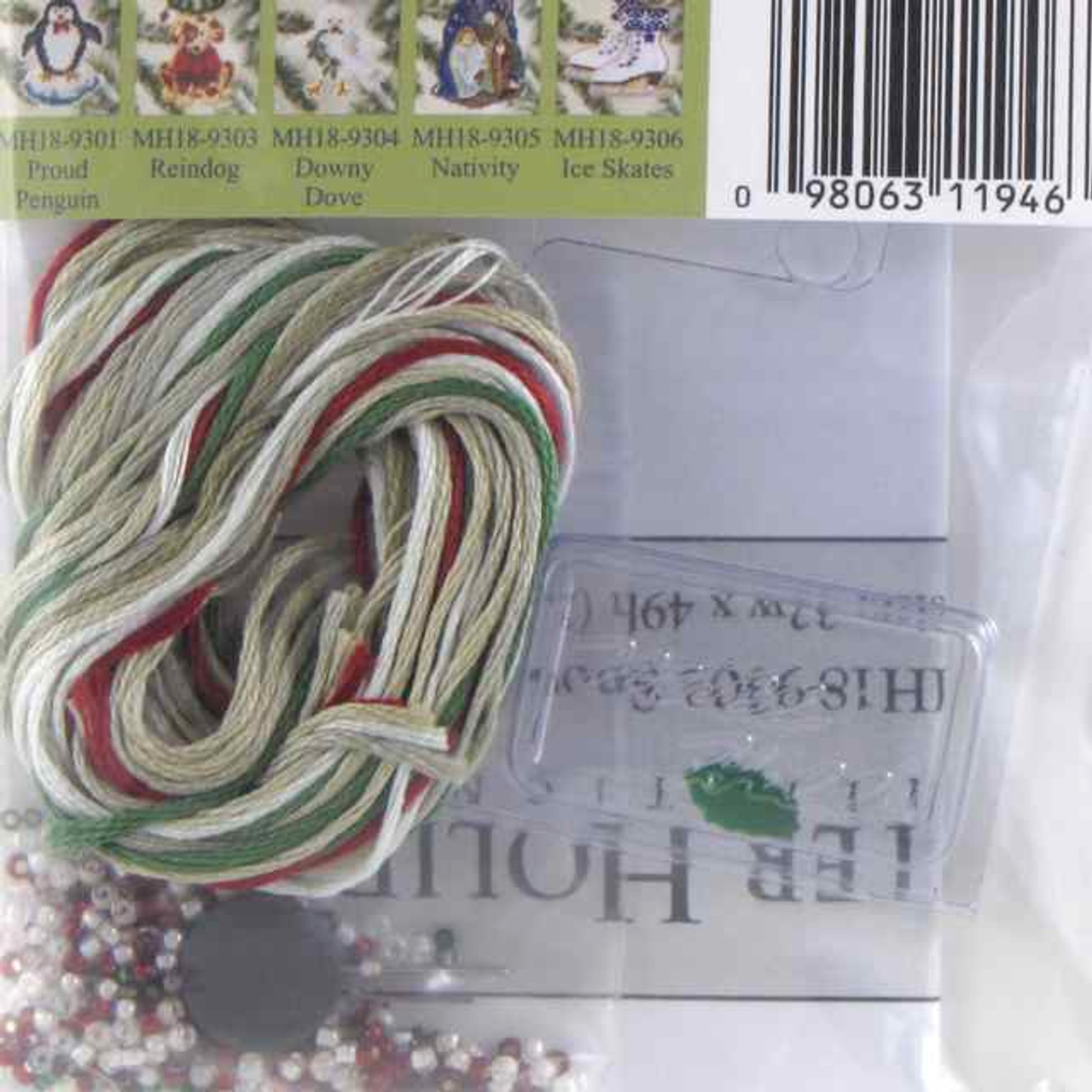 Snow Sled Beaded Christmas Ornament Kit Mill Hill 2009 Winter Holiday