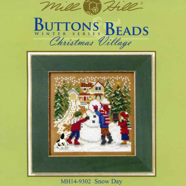Snow Day Cross Stitch Kit Mill Hill 2009 Buttons & Beads Winter