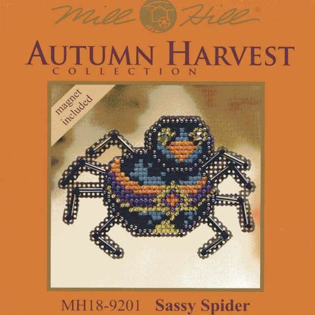 Sassy Spider Halloween Cross Stitch Kit Mill Hill 2009 Autumn Harvest