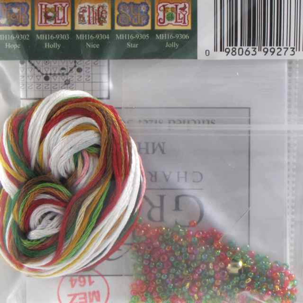 Naughty Bead Cross Stitch Ornament Kit Mill Hill 2009 Winter Greetings