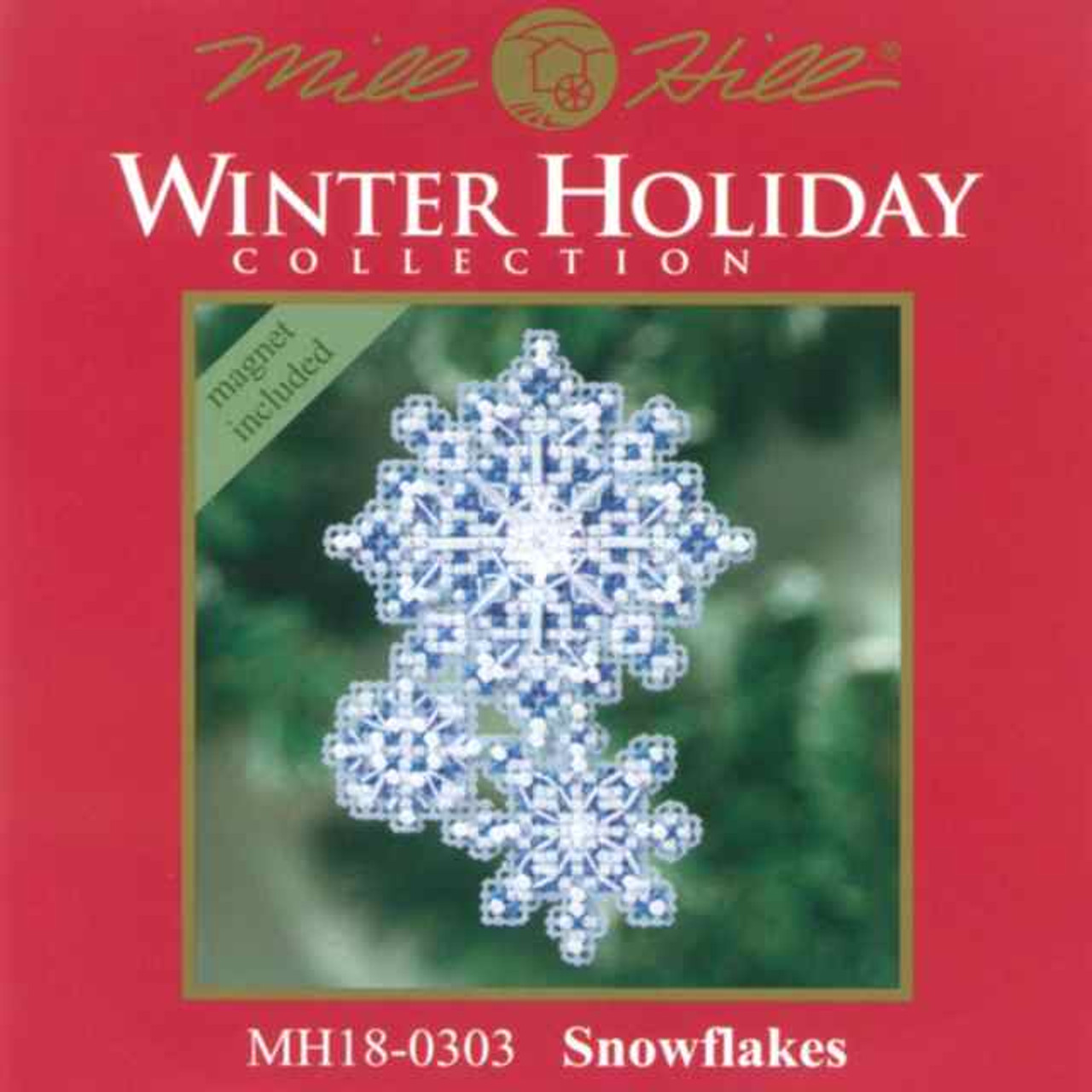 Snowflakes Bead Christmas Ornament Kit Mill Hill 2010 Winter Holiday