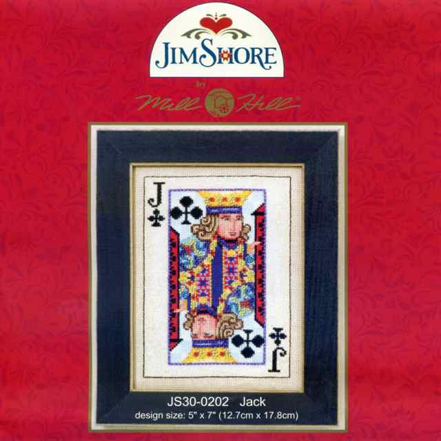 Jack of Clubs Beaded Cross Stitch Kit Mill Hill 2010 Jim Shore Cards