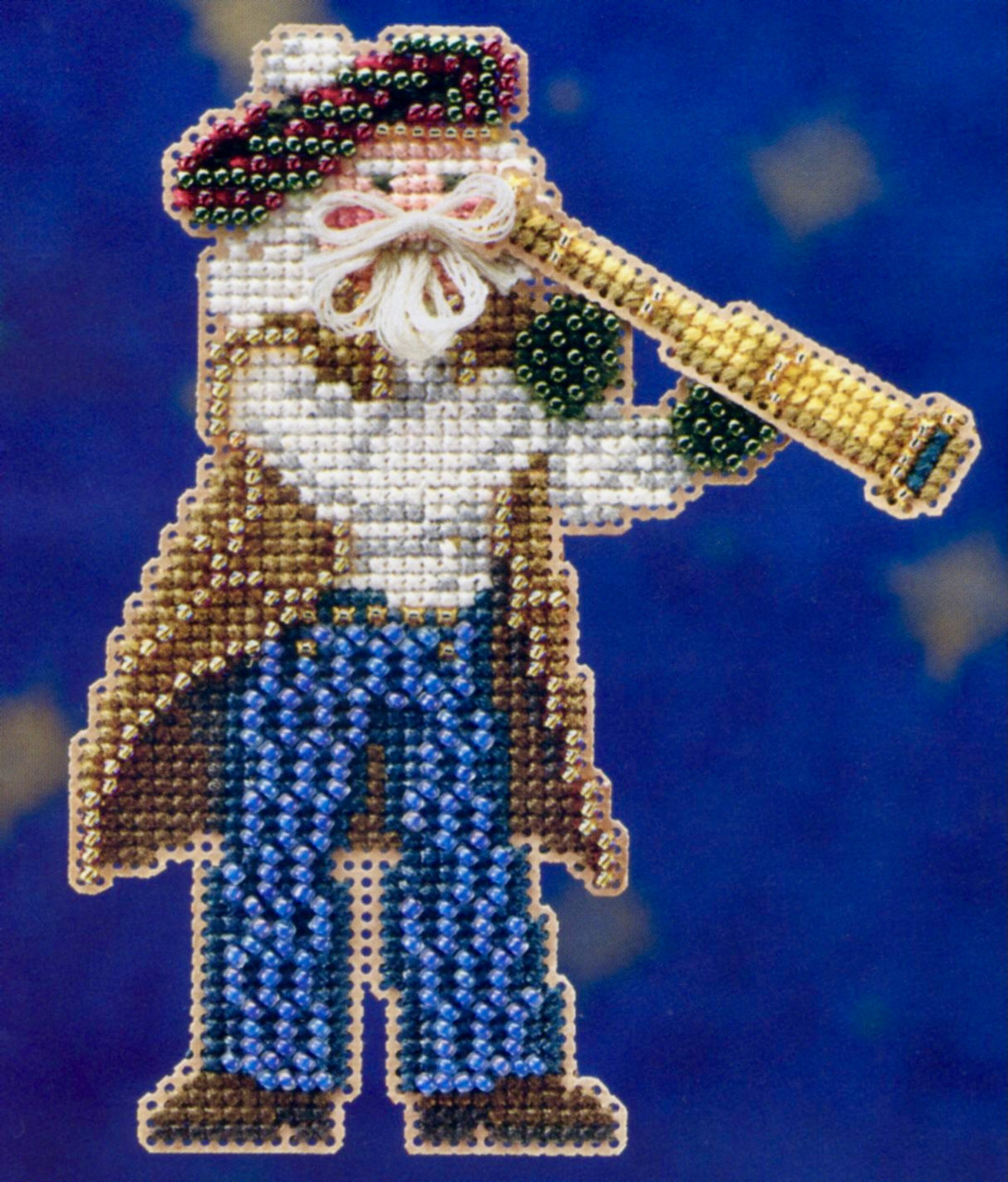 First Mate Santa Beaded Ornament Kit Mill Hill 2010 Seafaring Santas