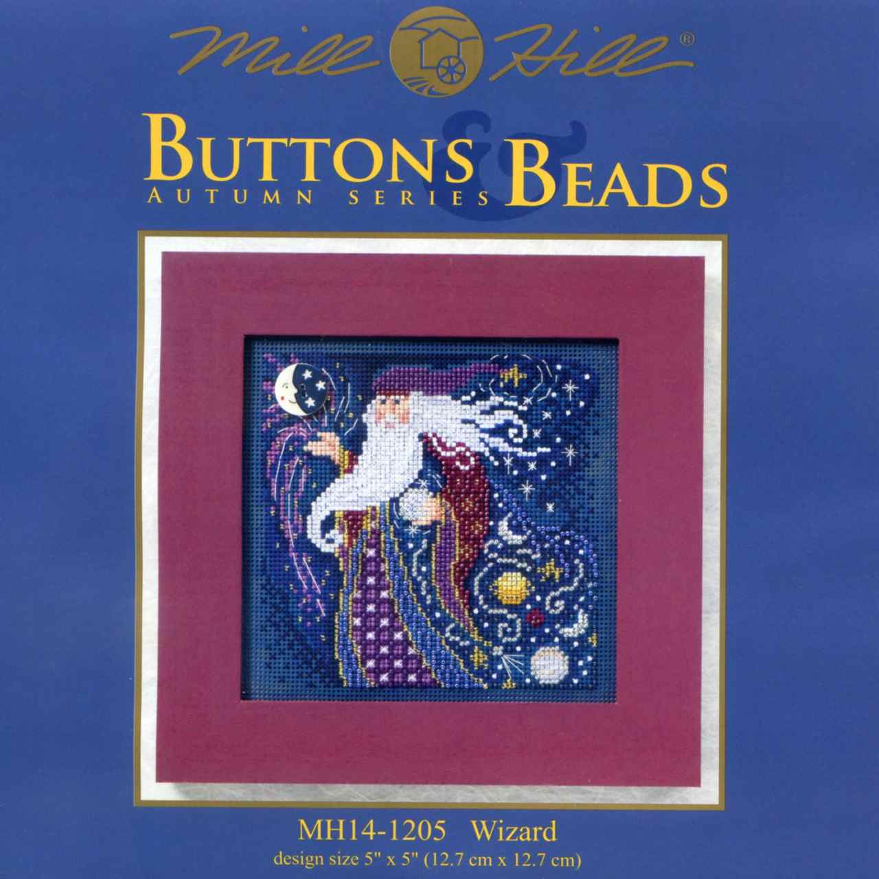 Wizard Beaded Cross Stitch Kit Mill Hill 2011 Buttons & Beads Autumn