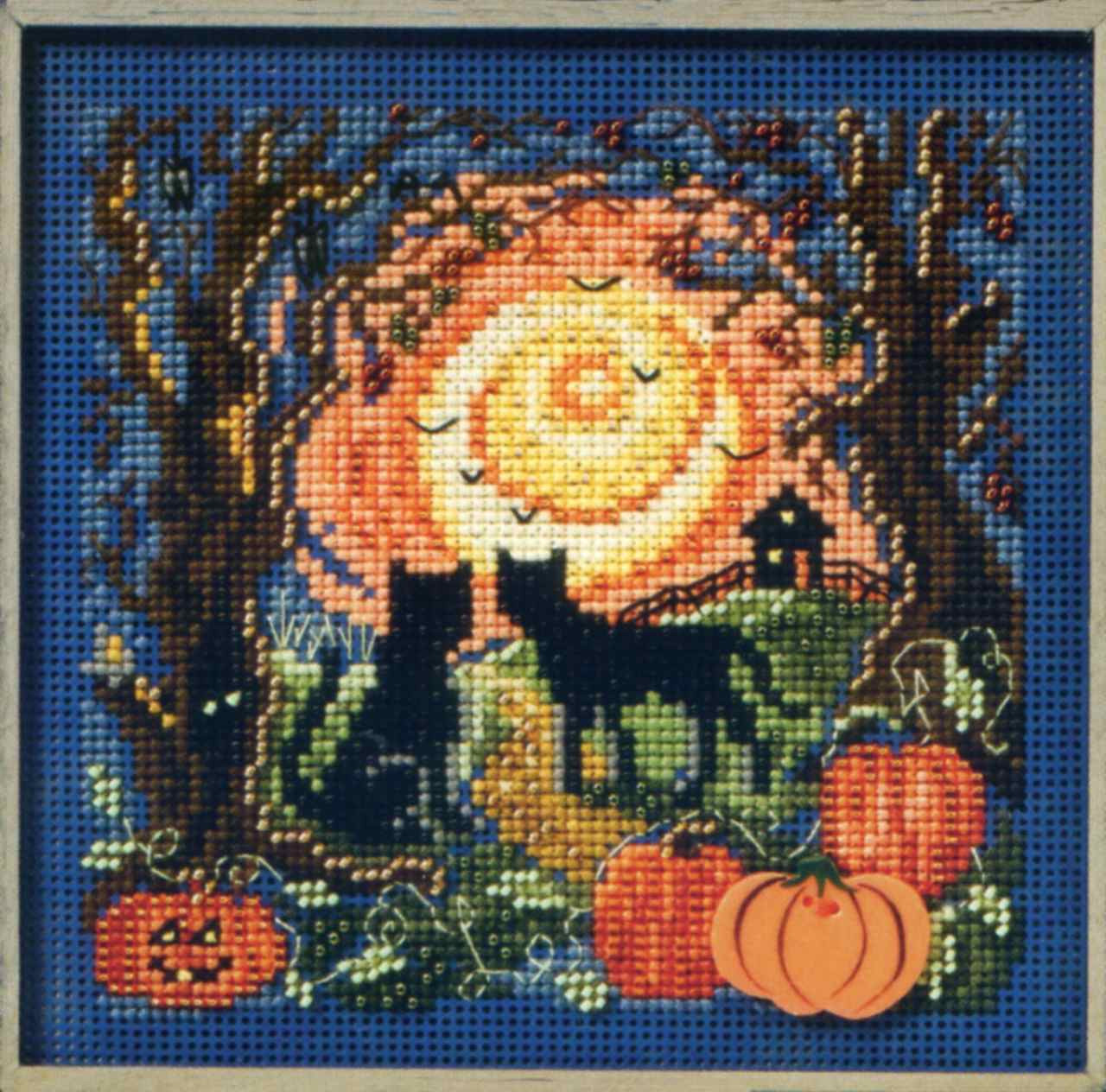 Moonlit Kitties Cross Stitch Kit Mill Hill 2011 Buttons & Beads Autumn