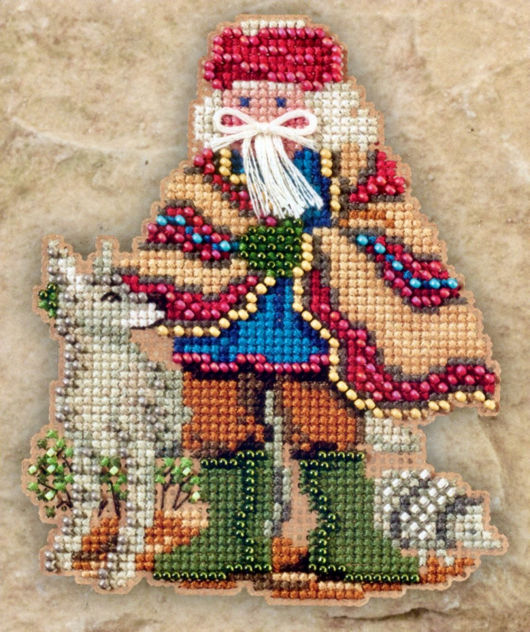 Mesa Santa Beaded Holiday Ornament Kit Mill Hill 2011 Southwest Santas