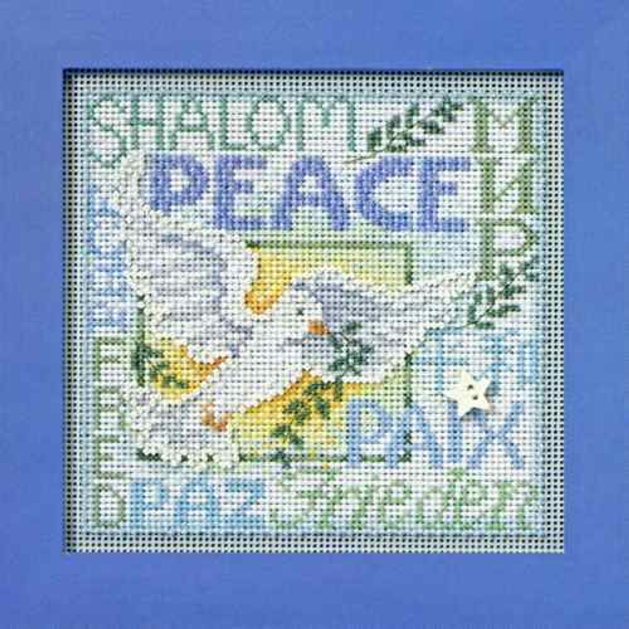 World Peace Cross Stitch Kit Mill Hill 2012 Buttons & Beads Winter