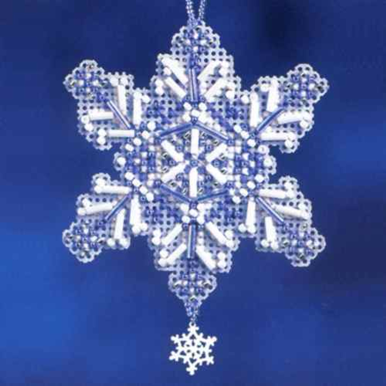 Sapphire Crystal Charmed Ornament Kit Mill Hill 2012 Snow Crystals
