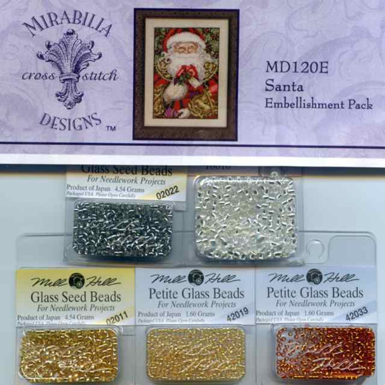 NATAL DESIGN×NORAs nice MILITALY ND ver. Santa by Nora Corbett - Chart, Fabric, Embellishment Pack