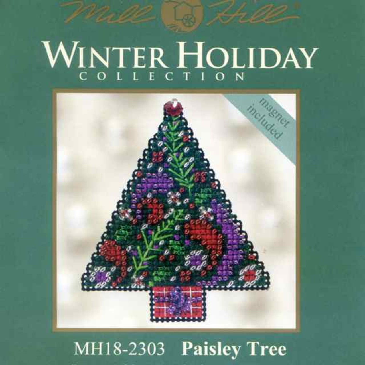 Paisley Tree Beaded Cross Stitch Kit Mill Hill 2012 Winter Holiday