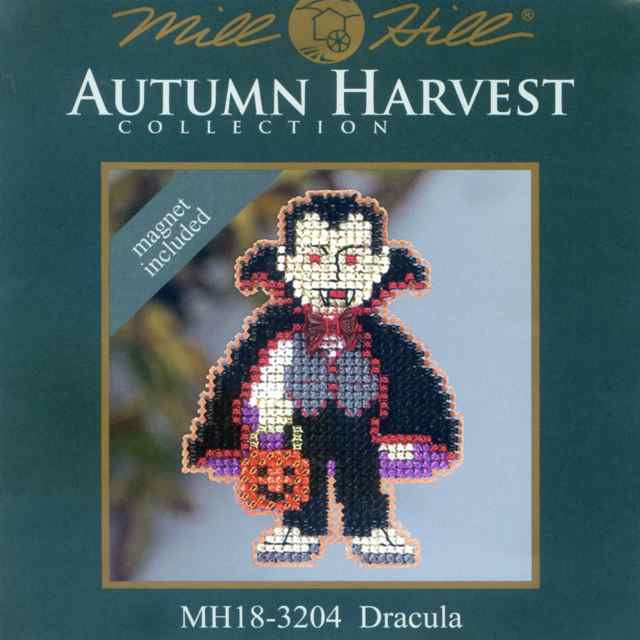 ★極美キルテッドメイプル★美ココボロ★カスタム★Jim Baxter★良品★ Midnight Pumpkin Cross Stitch Kit Mill Hill 2013 Buttons Beads Autumn