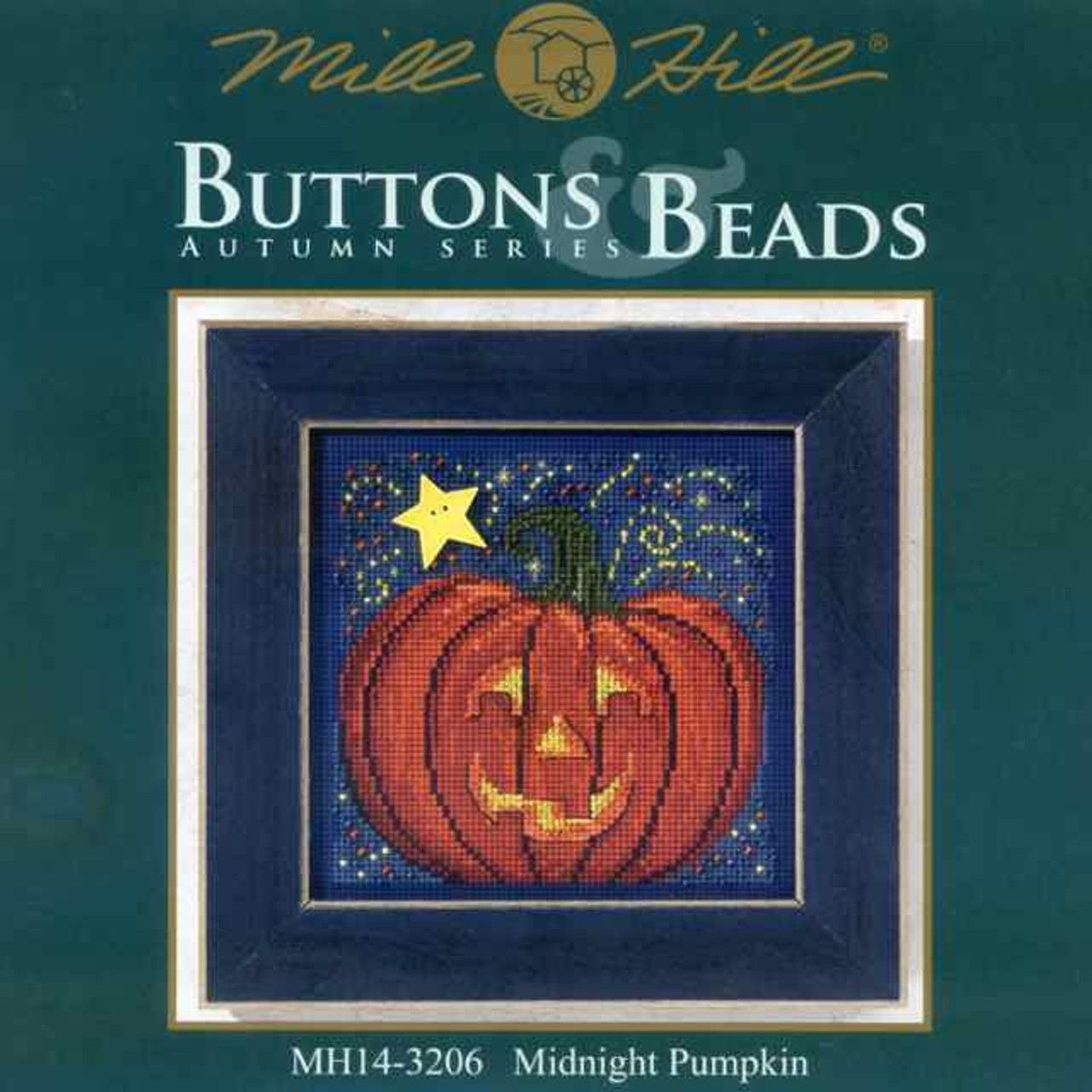 Midnight Pumpkin Cross Stitch Kit Mill Hill 2013 Buttons Beads Autumn