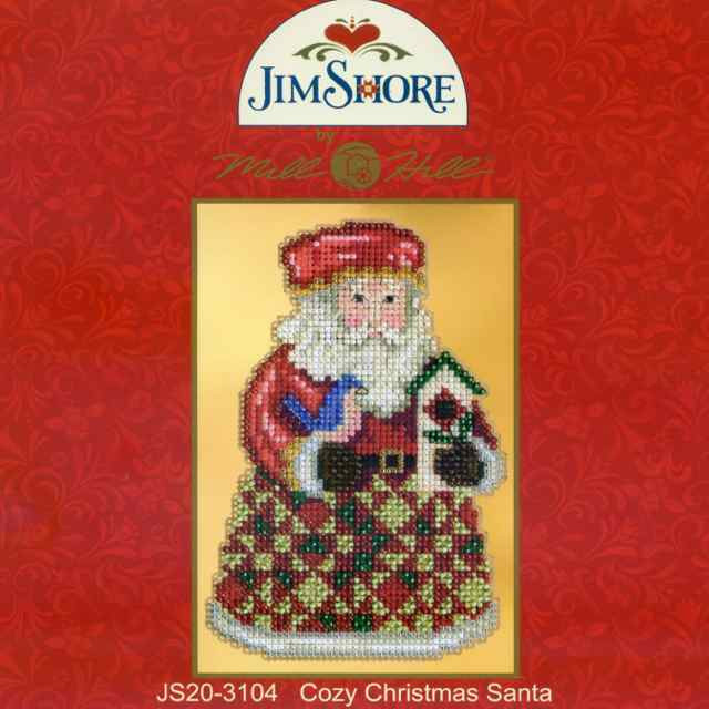 Cozy Christmas Santa Cross Stitch Kit Mill Hill 2013 Jim Shore Santas