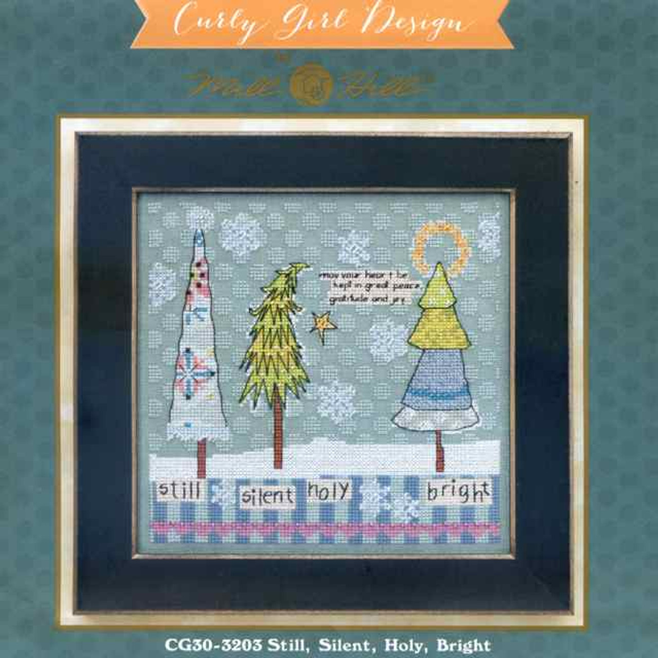 Still Silent Holy Bright Cross Stitch Kit Mill Hill Curly Girl 2013