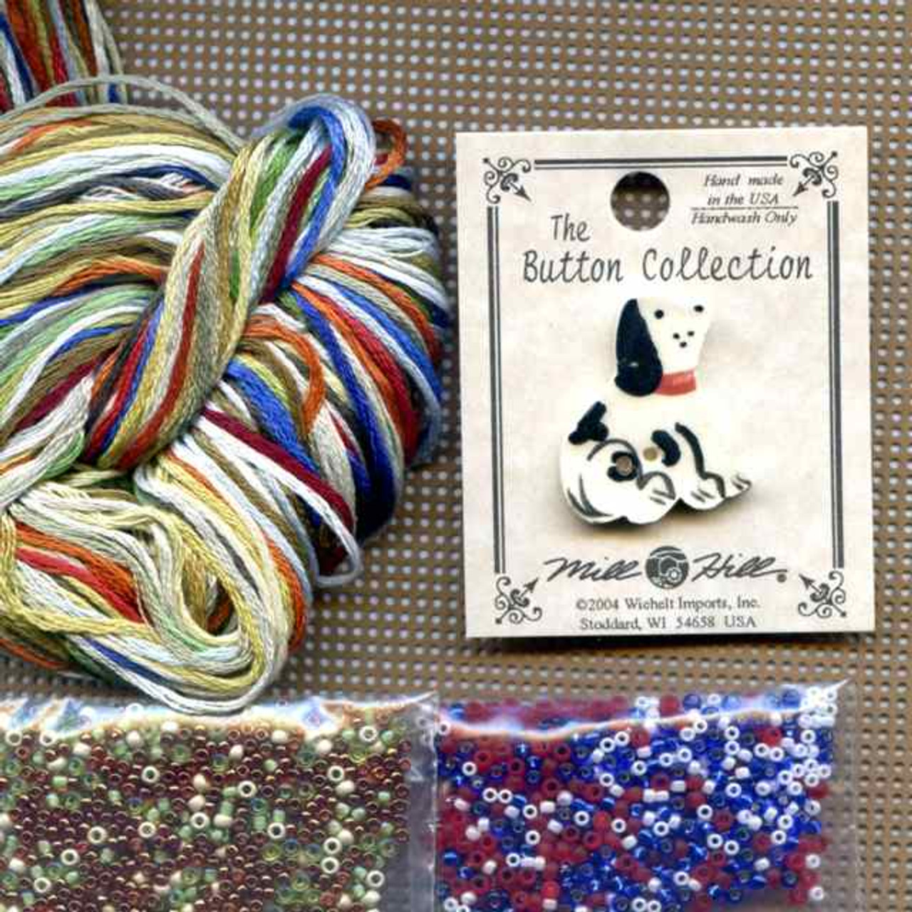 Pet Shoppe Cross Stitch Kit Mill Hill 2014 Buttons & Beads Spring