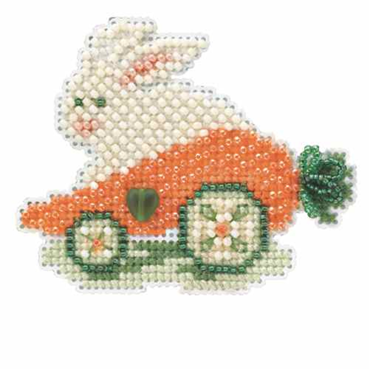 Rabbit Ride Beaded Cross Stitch Kit Mill Hill 2014 Spring Bouquet