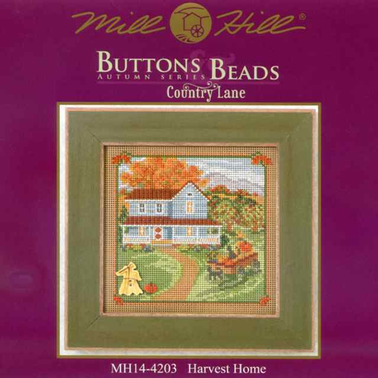 Harvest Home Cross Stitch Kit Mill Hill 2014 Buttons & Beads Autumn