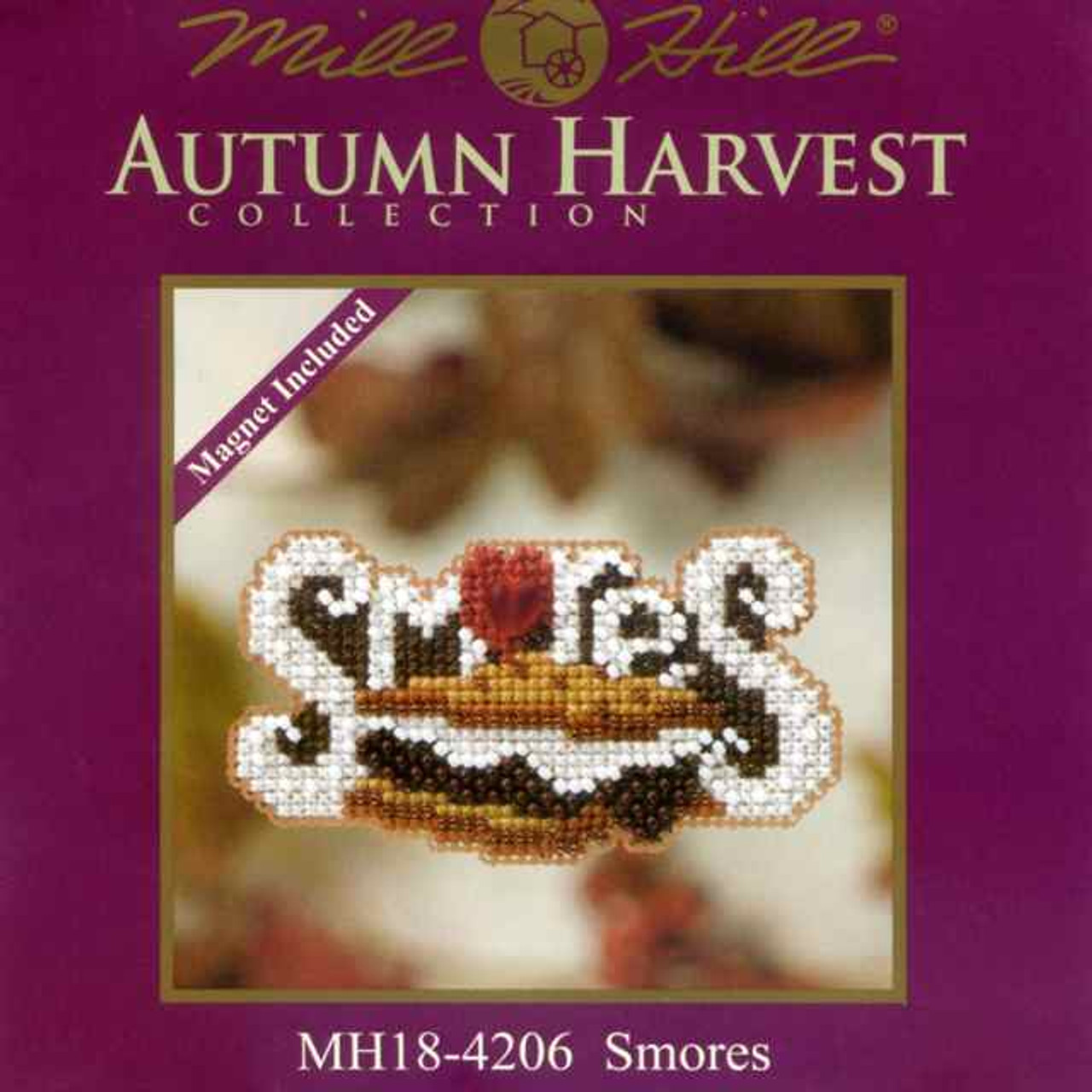 Smores Beaded Cross Stitch Kit Mill Hill 2014 Autumn Harvest