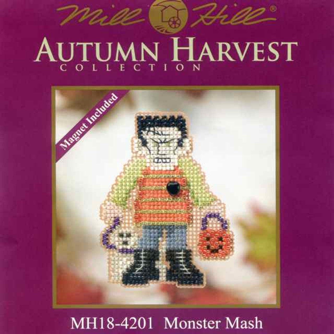 Monster Mash Bead Cross Stitch Kit Mill Hill 2014 Autumn Harvest
