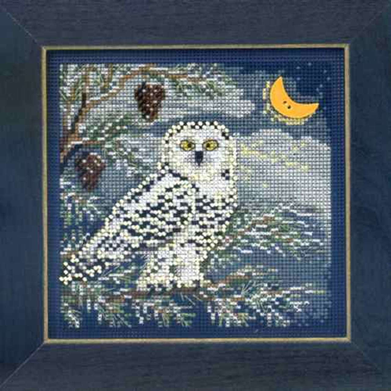 Snowy Owl Cross Stitch Kit Mill Hill 2014 Buttons & Beads Winter