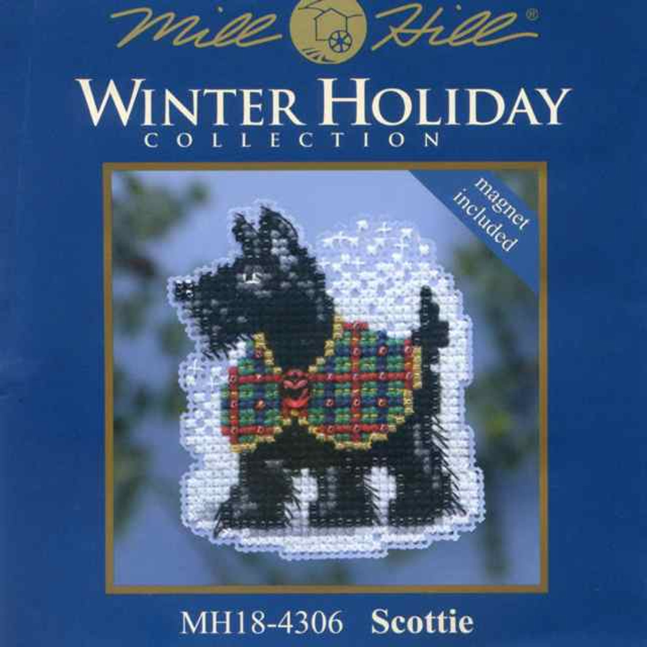 Scottie 2014 Beaded Cross Stitch Kit Mill Hill 2014 Winter Holiday