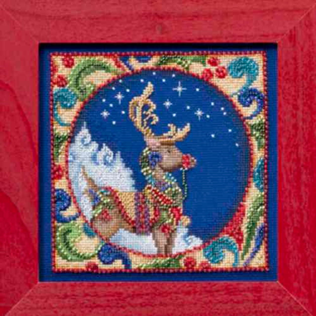 Reindeer Bead Cross Stitch Kit Mill Hill 2014 Jim Shore Winter JS30-4101