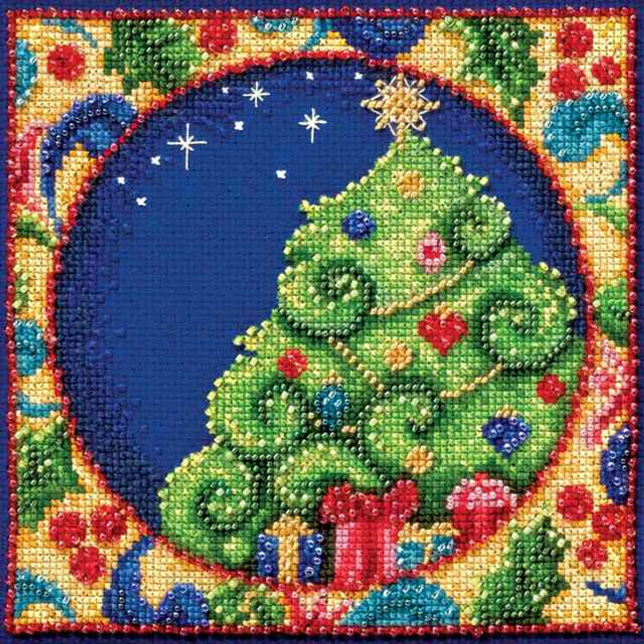 Tree Bead Cross Stitch Kit Mill Hill 2014 Jim Shore Winter JS30-4104