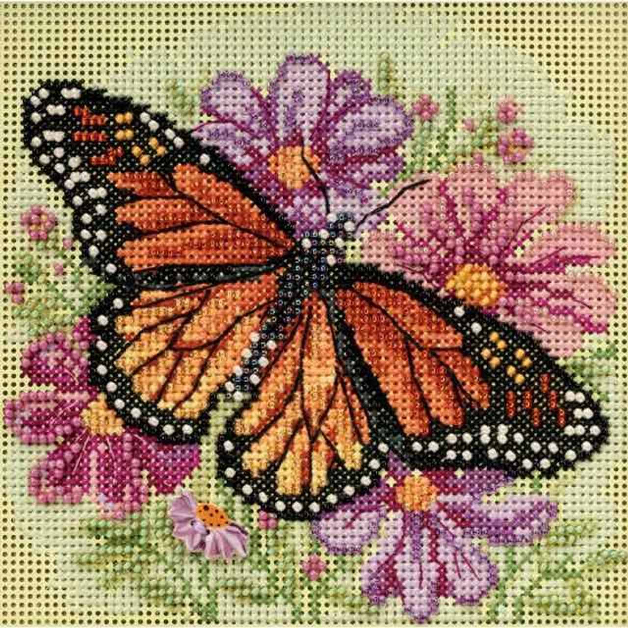 Winged Monarch Beaded Kit Mill Hill 2015 Buttons & Beads Spring MH145105