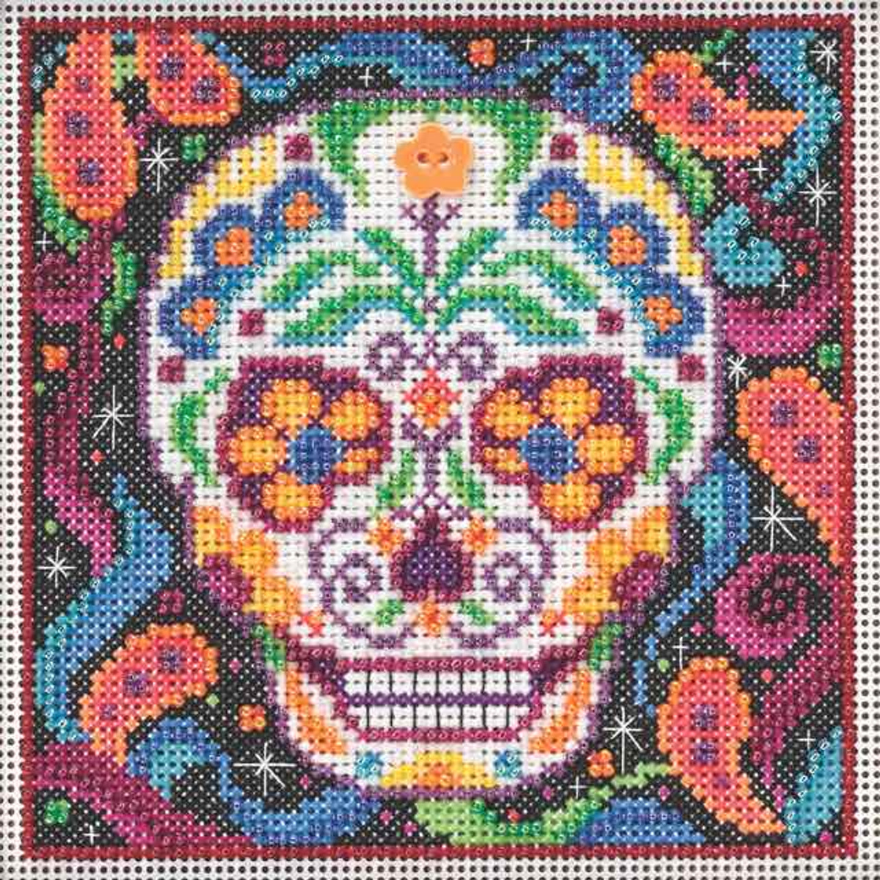 Sugar Skull Beaded Kit Mill Hill 2015 Buttons & Beads Autumn MH145204