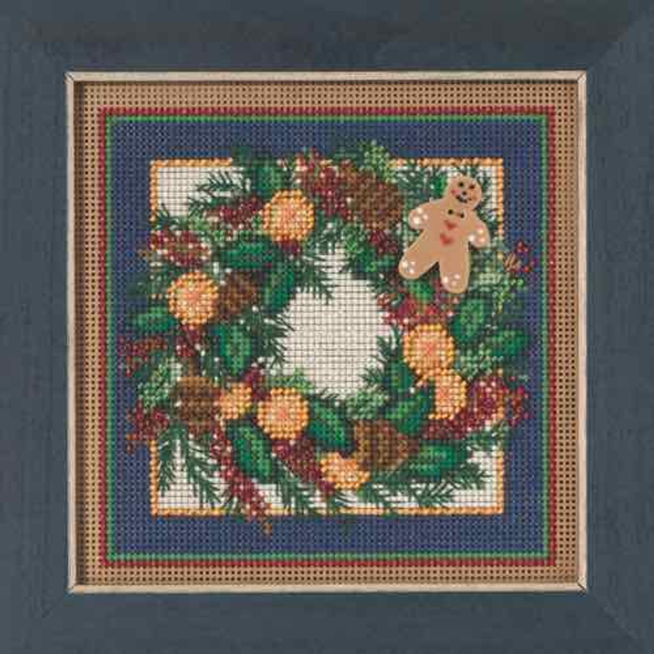 Spiced Wreath Cross Stitch Kit Mill Hill 2015 Buttons & Beads Winter MH145304
