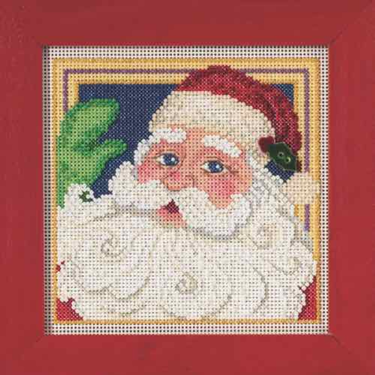 Jolly St Nick Cross Stitch Kit Mill Hill 2015 Buttons & Beads Winter MH145306