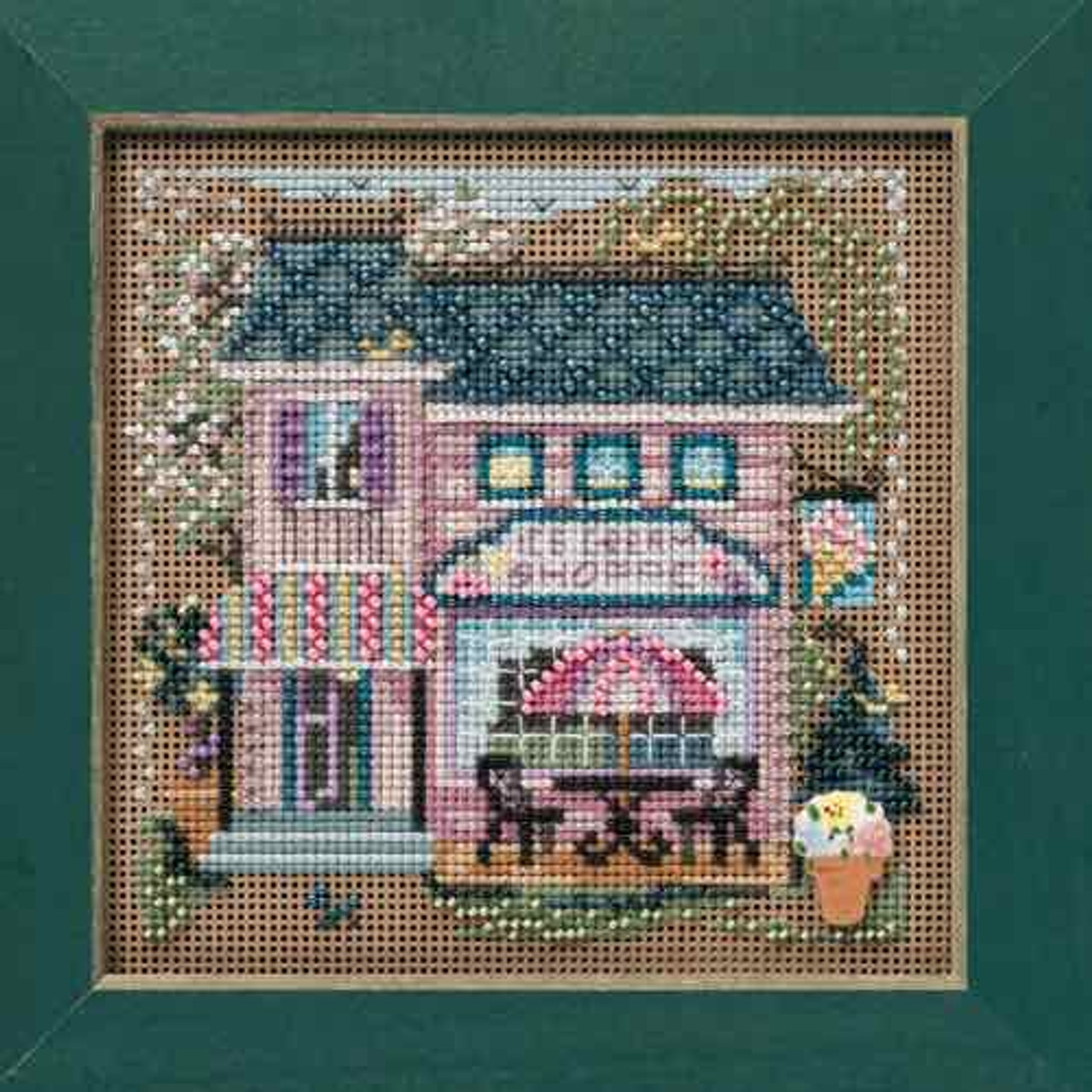 Ice Cream Shoppe Cross Stitch Kit Mill Hill 2010 Buttons & Beads Spring MH140103