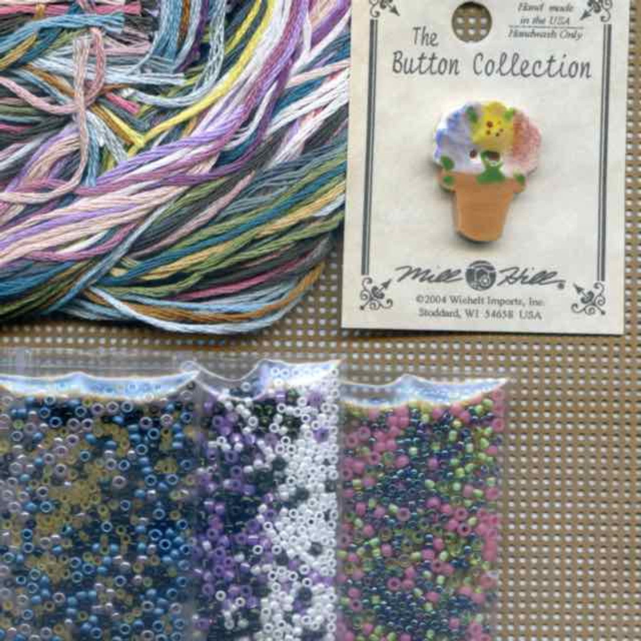  Sweet Shoppe Beaded Counted Cross Stitch Kit Mill Hill 2018  Buttons Beads Spring Main Street Collection MH141812