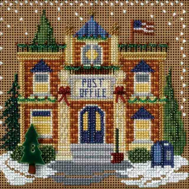 Post Office Cross Stitch Kit Mill Hill 2006 Buttons & Beads Winter