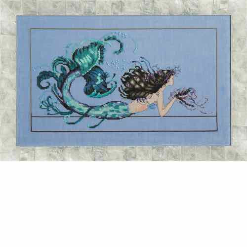 Mermaid Undine Kit Cross Stitch Chart Fabric Beads Silk Floss Nora Corbett Mirabilia MD134
