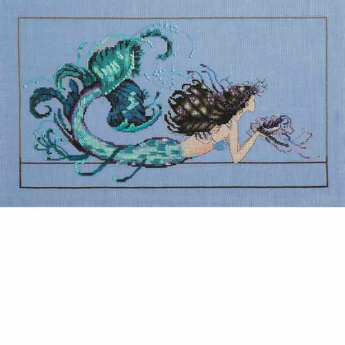 Mermaid Undine Kit Cross Stitch Chart Fabric Beads Silk Floss Nora