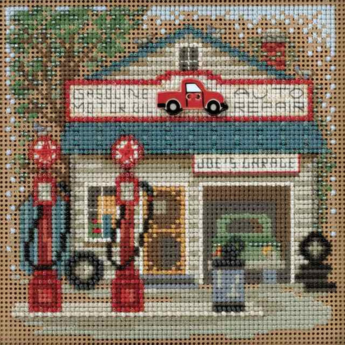 Joe's Garage Cross Stitch Kit Mill Hill 2016 Buttons & Beads