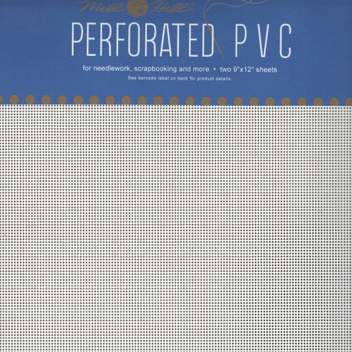 White Perforated PVC Mill Hill 14 Count 9x12 Inches PP1