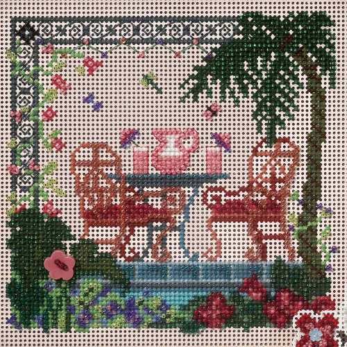 Tropical Hideaway Cross Stitch Kit Mill Hill 2007 Buttons