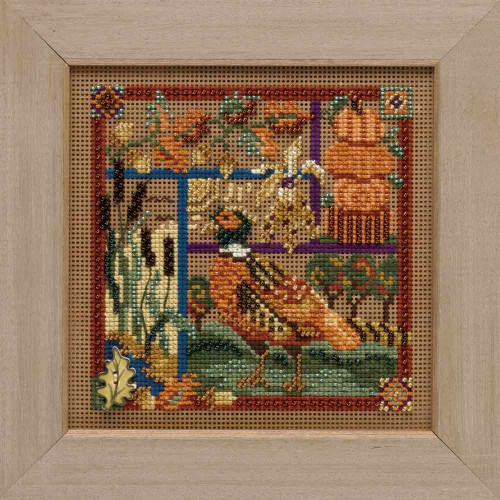 Pheasant Sampler Cross Stitch Kit Mill Hill 2009 Buttons & Beads Autumn MH149203