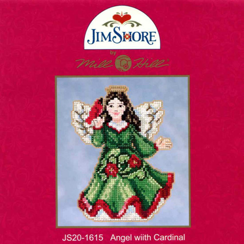 Angel with Cardinal Counted Cross Stitch Kit Mill Hill 2016 Jim Shore JS201615