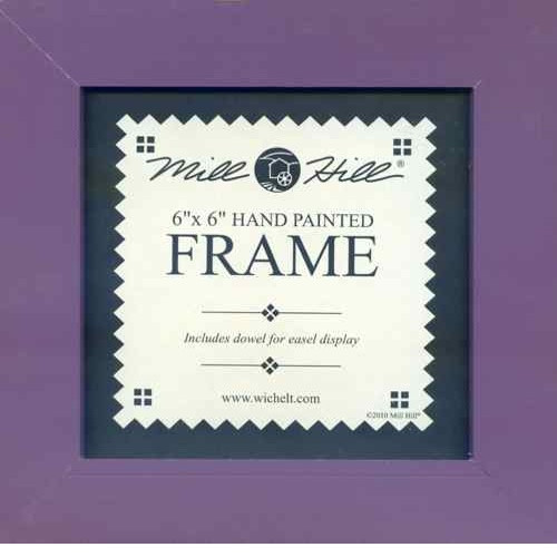 Purple Iris Solid Color Mill Hill 6 x 6 Wooden Frame GBFRM6