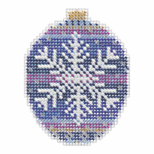 Royal Snowflake Beaded Cross Stitch Ornament Kit Mill Hill 2018 Beaded Holiday MH211812