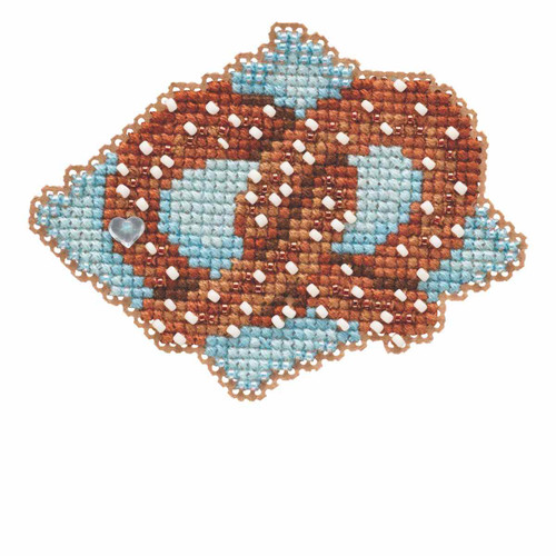 Pretzel Beaded Cross Stitch Kit Mill Hill 2019 Autumn Harvest MH181926