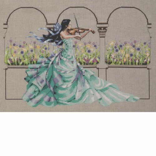 Garden Prelude Kit Cross Stitch Chart Beads Braid Silk Floss MD165
