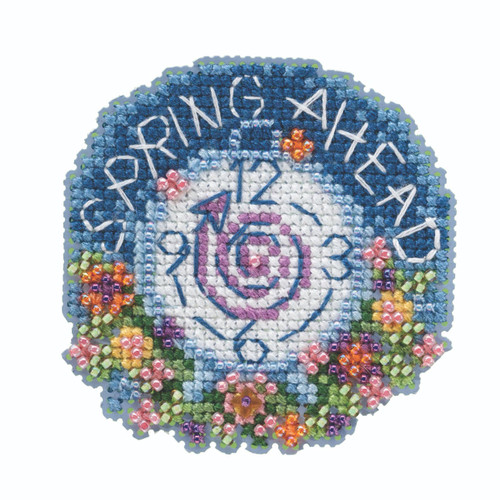 Spring Ahead Beaded Cross Stitch Kit Mill Hill 2020 Spring Bouquet MH182013